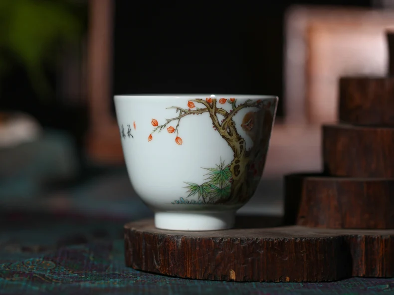 Changwuju в Цзиндэчжэнь чашки и блюдца китайская чашка для чая фарфоровая чашка ручной работы кунг-фу чайная чаша celadon окрашенная Jinhongxia