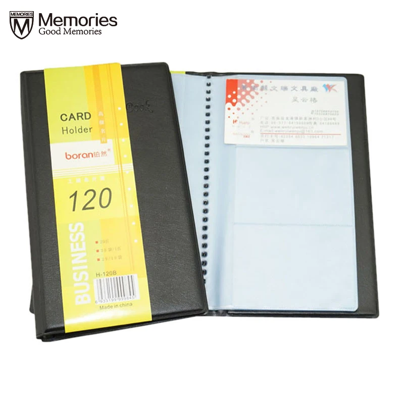 

Naivety 2018 New Black Color PU Leather 120 Cards Keeper Case ID Credit Card Holder Book Organizer visiting cards drop shipping