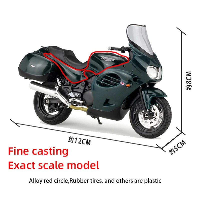 Welly 1:18 Triumph Trophy сплав Литая модель мотоцикла рабочий короткопоглотитель игрушка для детей подарки коллекция игрушек