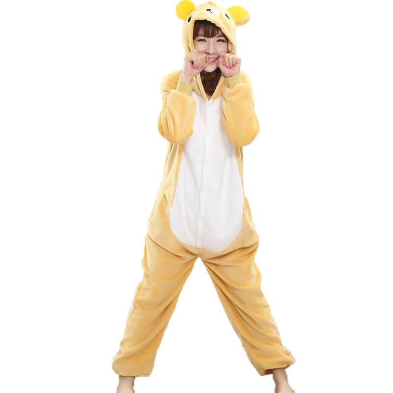 

Kigurumi Bear Lovely Cute Animal Onesie Long Sleeve Hooded Lovely Bear Pajamas Women Warm Flannel Homewear Onesies For Adults