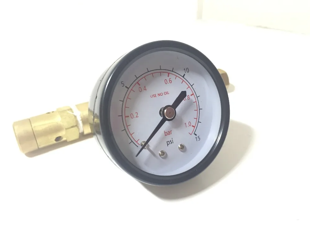 Adjustable Pressure Relief Valve with Guage, For Home Brew Beer Ball