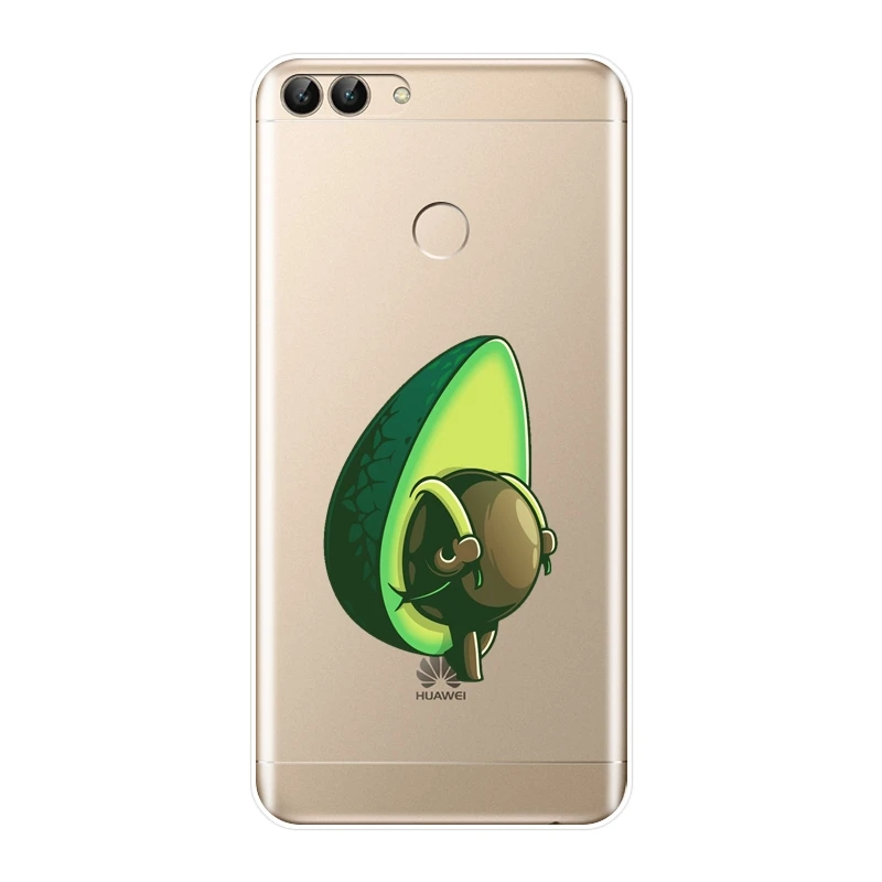 Силиконовый чехол для Huawei P8 P9 Lite Mini 2017 Забавный мягкий накладка с авокадо P20 Pro P10