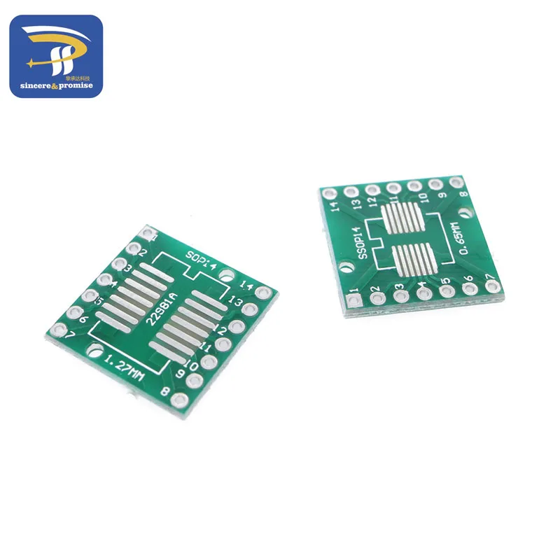 20PCS IC SOP14 SSOP14 TSSOP14 DIP 0.65/1.27/2.54mm Adapter PCB Board Converter 