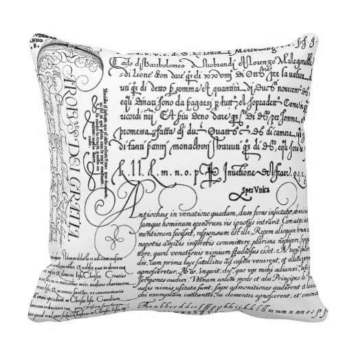 Mudah Italia Tulisan Tangan Kaligrafi Antik Art Sarung Mudah Italia Tulisan Tangan Kaligrafi Antik Art Sarung