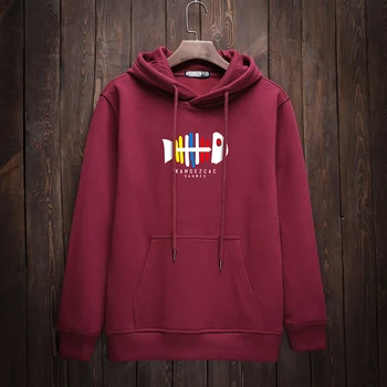 

2020 New 100% Cotton Fashion Hoodies Mens Print Pullover Hooded High StreetTrendy Sweatshirt Tracksuit Casual Men's Clothing