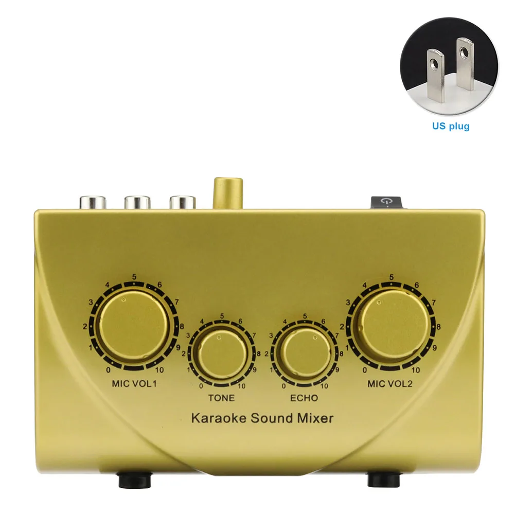 

Sound Mixer Audio System Compact Microphone Digital Audio Sound Mini Devices Professional Console Echo Mixer Portable 2 Plugs