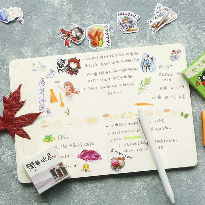 Милые наклейки Bullet Journal на заказ японская этикетка Doraemon цветок Rilakkuma наклейки Скрапбукинг хлопья канцелярские товары