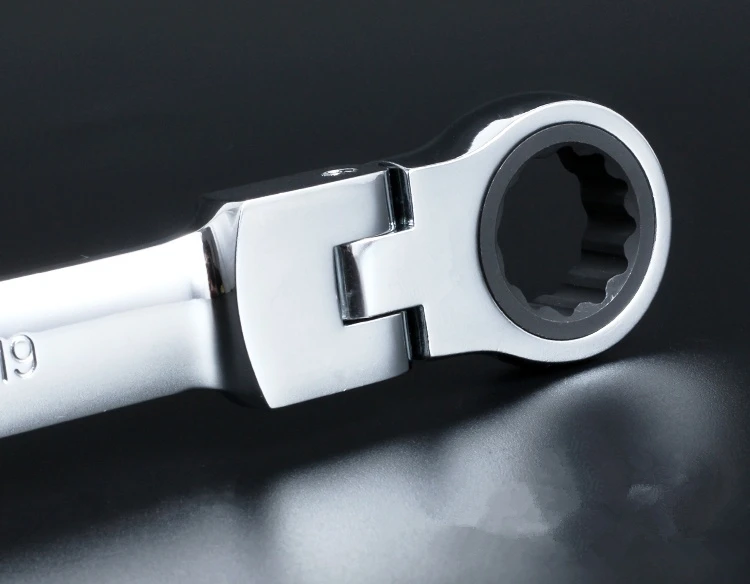  Adjustable Ratchet Wrench 10pcs Wrenches Hand Tools Chromed Gear Spanner Flexible Head Combination 