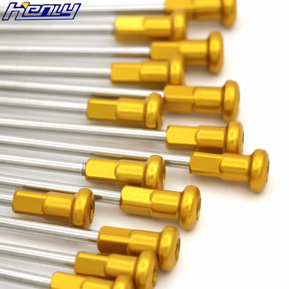 

2.15*18" OEM SIZE MOTORCYCLE SPOKE GOLD NIPPLES FOR SUZUKI RMZ250 2007-2019 RMZ450 2005-2019