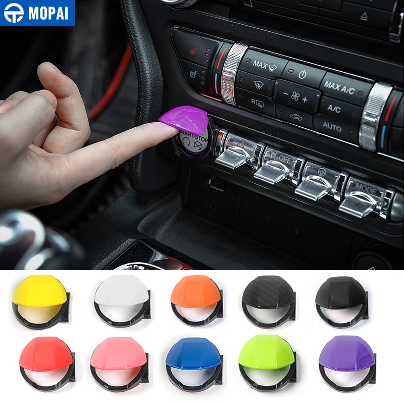 MOPAI ABS Car Interior Engine Start Stop Key Button Switch Decoration
