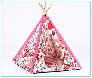 Techome креативная домашняя Складная домашняя льняная дышащая с шелковой подложкой со льдом съемная и моющаяся палатка-гнездо для собак и кошек - Цвет: Maple Leaf