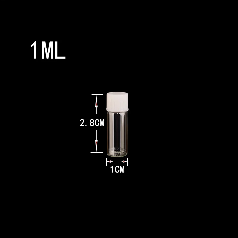 

1ml Mini Clear Glass Bottles Charms Pendants With Plastic Cap Small Wishing Bottle Shape Charms Pendants Jewelry 100pcs
