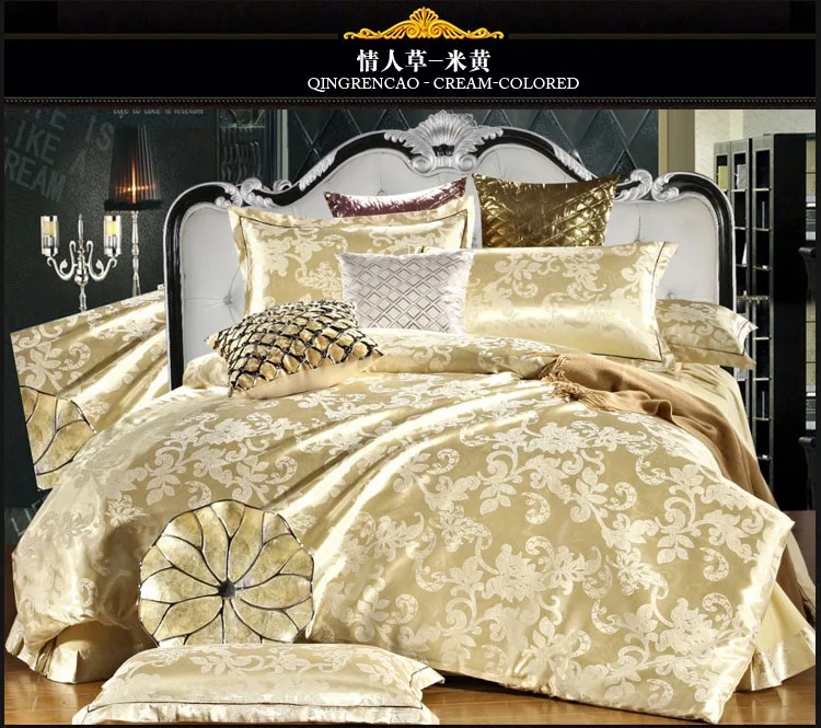 online shop home textile tencel silk bed sheet set beige tribute light yellow bed sheets