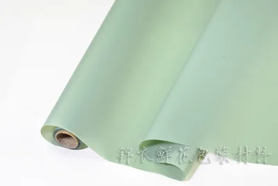 60 см* 10 ярдов корейские цветы водонепроницаемый пластик крафт-бумага упаковка подарочная упаковка флористическая Упаковка Бумажные цветы букет поставки - Цвет: green C