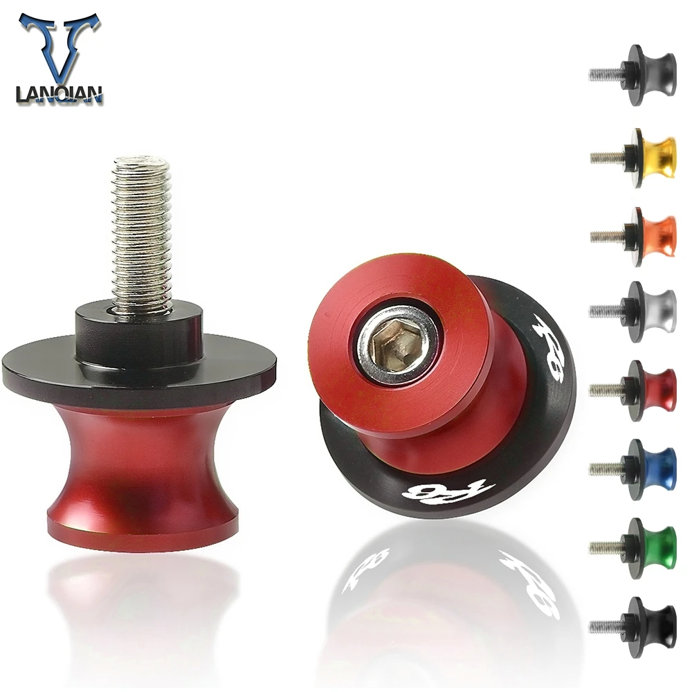 

6MM Motorcycle Accessories Swing Spools Slider Stand Screw Swingarm Sliders Arm Drop For Yamaha YZF R6 1998 1999 - 2015 2016