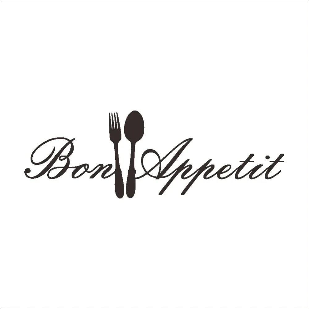 Bon Appetit семейная надпись Наклейка Настенная Слова виниловая домашняя