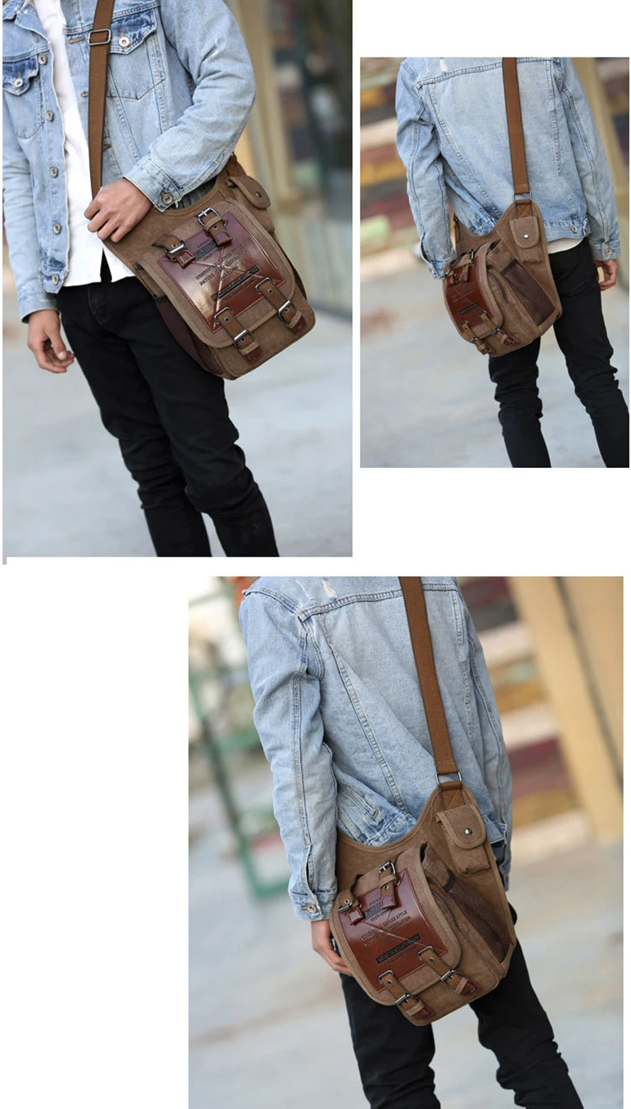 #Negro BERAGHINI marca cuero decoración Vintage hombres sobre el hombro bolsos hombre pequeño Sling mensajero bolsa lona militar sillín bolsa #Negro BERAGHINI marca cuero decoración Vintage hombres sobre el hombro bolsos hombre pequeño Sling mensajero bolsa lona militar sillín bolsa
