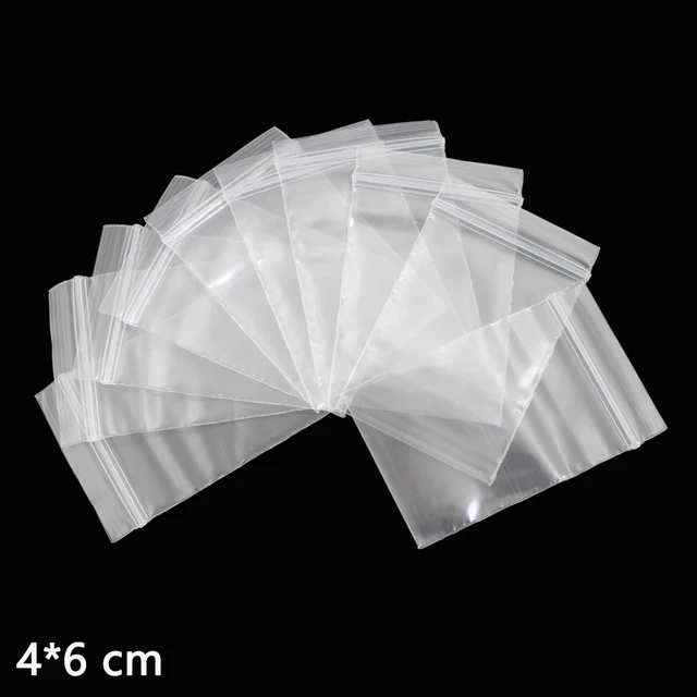 4*6cm pouches plastic bags jewelry packaging for ring earring bead etc transparent small bags