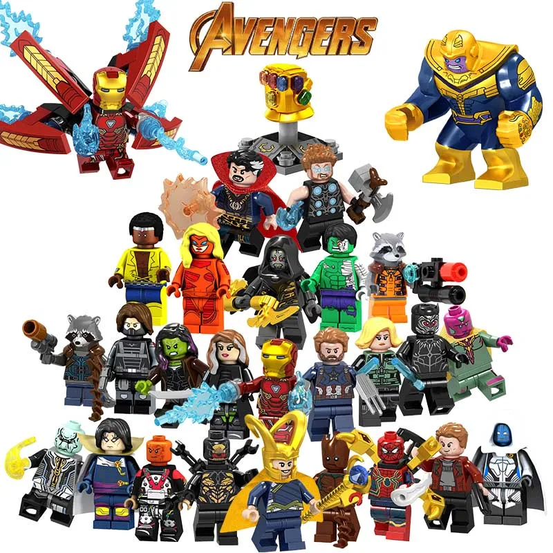 

Single s Infinity War Iron Man Black Widow Doctor Strange Black Panther Star-Lord Hulk building blocks toy for children