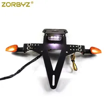ZORBYZ мотоцикл черный Задний фонарь Крепление номерного знака свет с поворотным сигналом кронштейн держатель