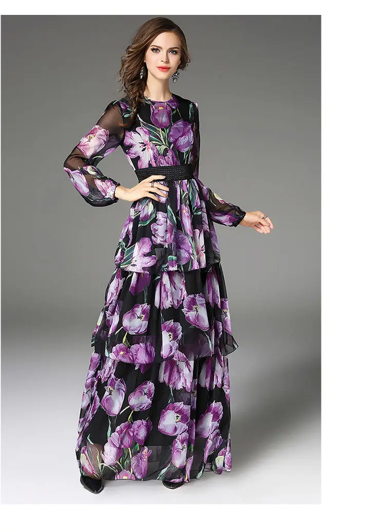 on the runway maxi dress purple Who else wants Max to do an entire flower line and runway as badly as us?, , #flowerdress #floraldress #summerdress #summerfashion