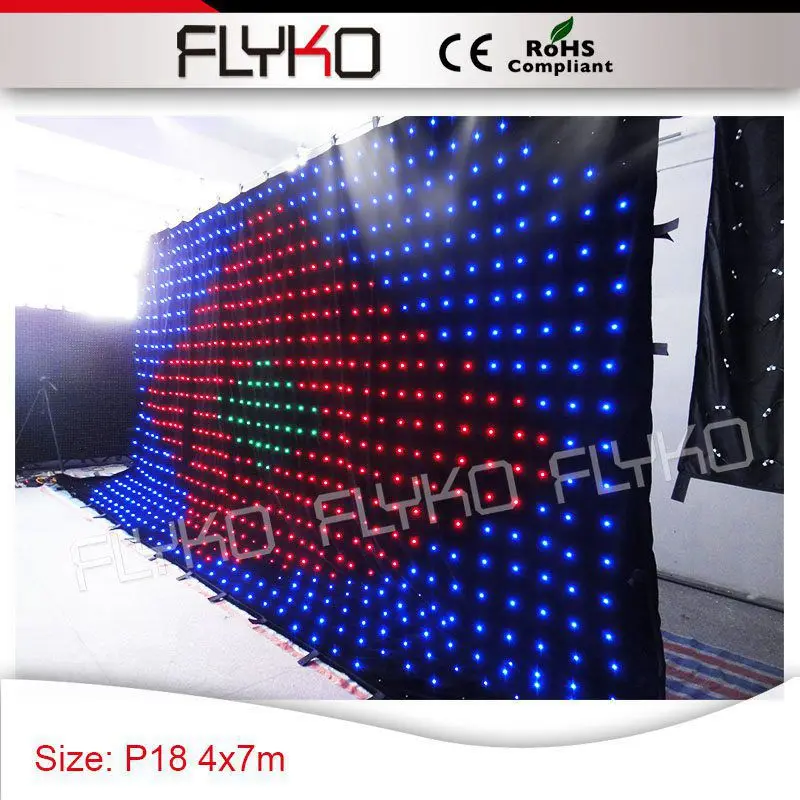 

disco stage light christmas led light P18cm 4M x 7M party decoration decorations wedding led video display curtain