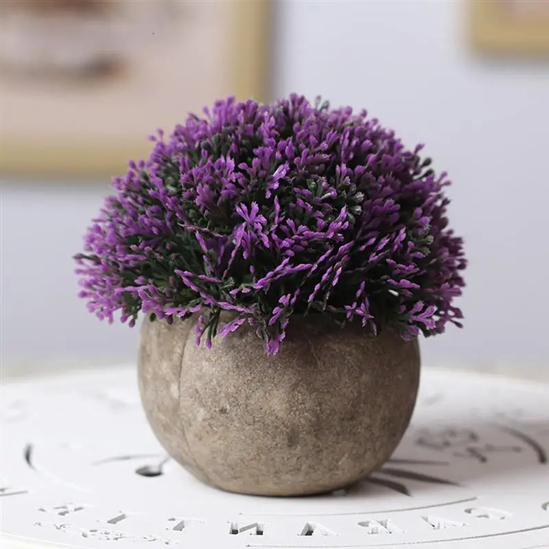 Artificial Plant Vintage Plastic Potted Green Fake Plant Decor Plant Artificial Planters Indoor