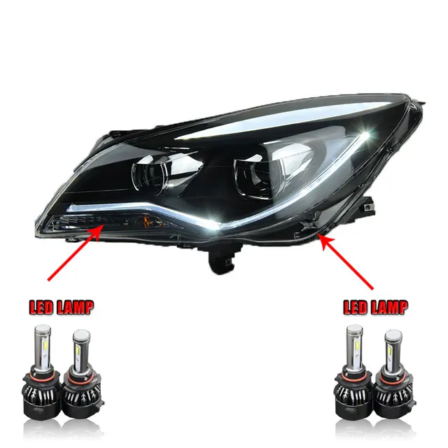 Car Styling LED Head Lamp for Opel Insignia headlights 2014 2015 new