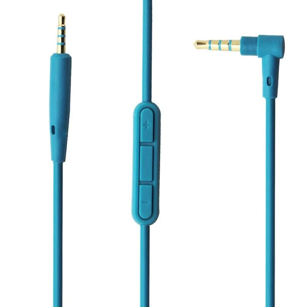 2,5 мм штекер 3,5 мм штекер аудио соединительный кабель с регулятором громкости и микрофоном для Bose QC25 Тихий комфорт 25 наушников