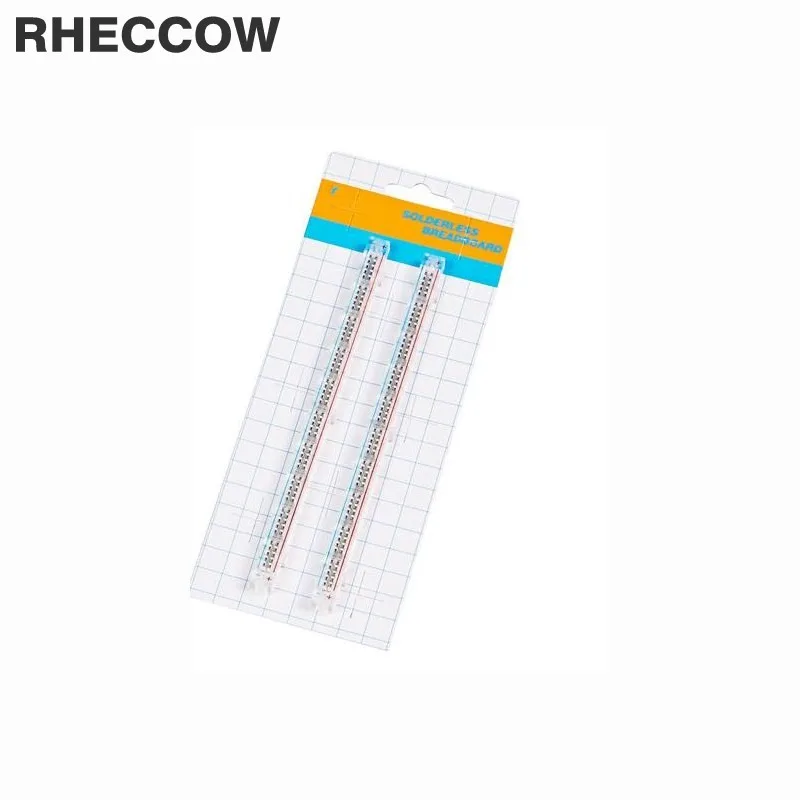 

RHECCOW 10pcs/lot Test Breadboard 200 Point 17.4*1*0.85cm Solderless PCB Bread Board and Tie-Points Experiment Protoboard