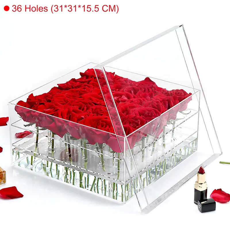 acrylic rose box clear rose boxes clear plastic boxes for gifts Flowers