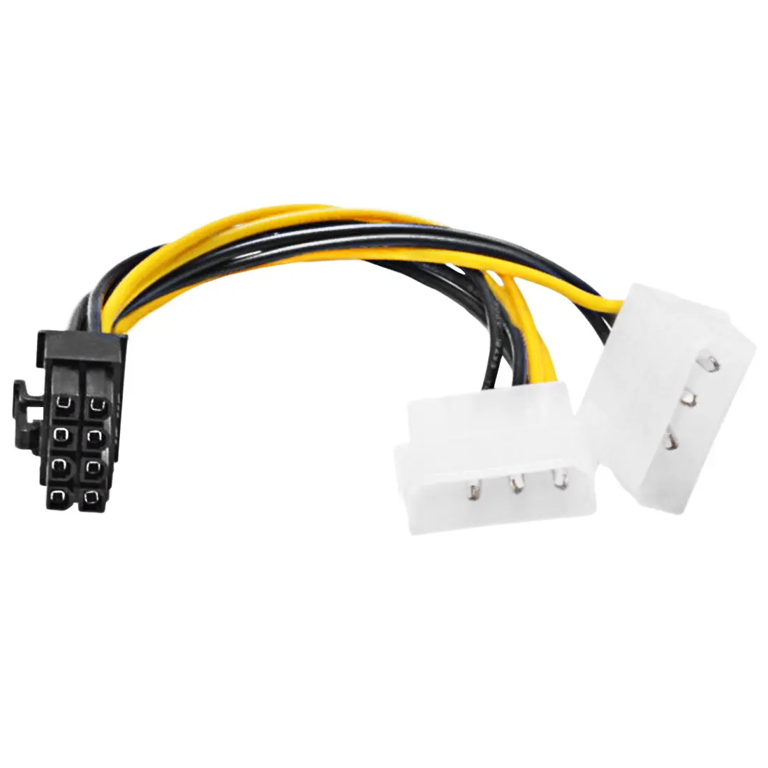 20 см 6 дюймов 2 x Molex 4 pin к 8 контактный PCI Express Видеокарта Pci e ATX PSU кабель