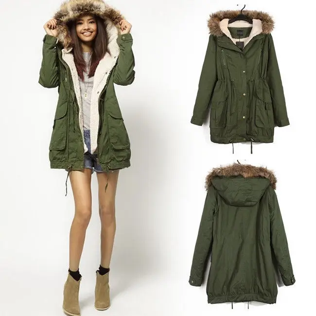 Súper ventas de invierno chándal con capucha verde militar