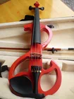 Best Price as low as $120.75 High quality red color electric violin 4/4 violin handcraft violino Musical Instruments violin Brazil Wood bow