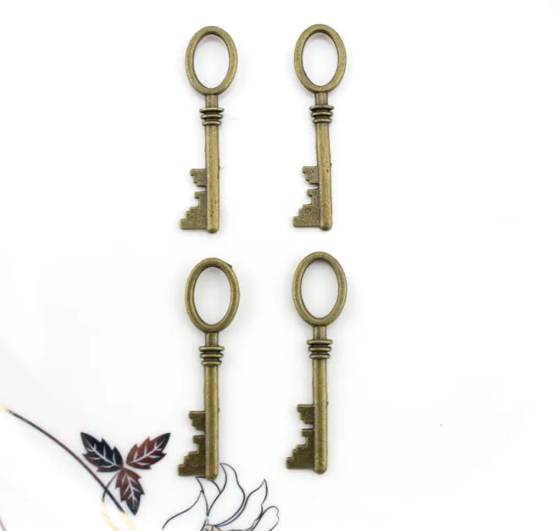 

150pcs big key alloy antique bronze zinc alloy pendant, charm, drops for diy jewelry accessories 45X11mm lead and nickle free