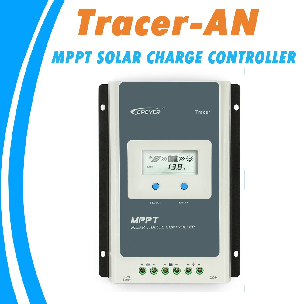 EPever MPPT 40A/30A/20A/10A Контроллер заряда черный светло ЖК дисплей Солнечная Регулятор