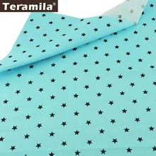 Teramila маленькие звезды стиль Telas DIY Одежда Twill Tecido небесно-голубое дно хлопок ткань постельные принадлежности Patchwrok Tissu ремесла