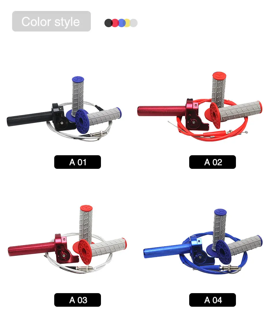Sclmotos-CNC алюминиевые мотоциклетные ручки дроссельной заслонки и ручки и кабель для Honda CRF 230 CRF450R KTM DUKE EXC Dit Pit Bike ATV