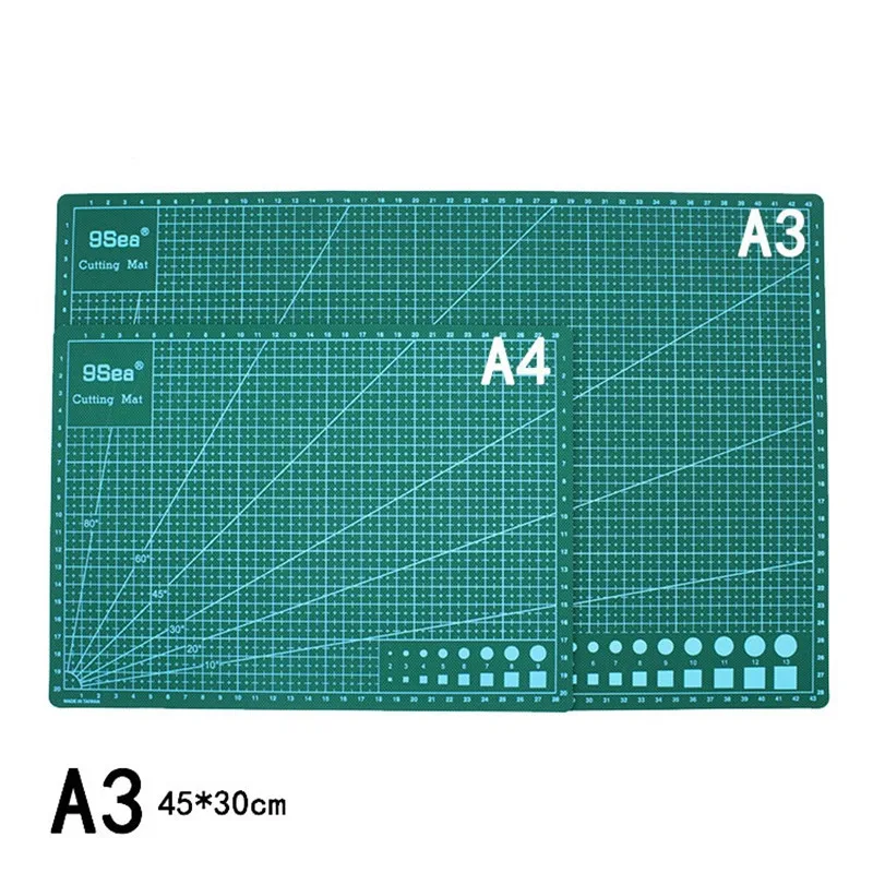 A4 A3 PVC Cutting Mat Green Scale Pad DIY Patchwork Cut Carving Design Tools Manual Soft Double-sided Self-healing Cutting Board