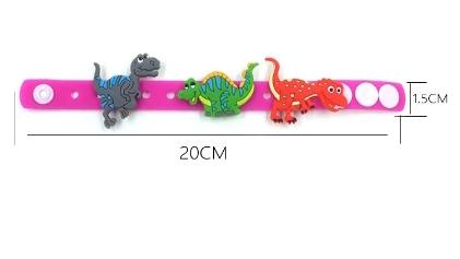 DIY Детский Браслет в виде динозавра Регулируемый силиконовый браслет орнамент Croc Shoe амулеты аксессуары подарок ПВХ браслет игрушка украшение