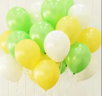 

Tropical Hawaiian Party Decor Latex Balloon 60-Count 10" Mixed green yellow white Latex Balloon Wedding Baby Shower Birthday