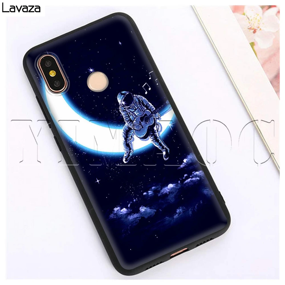 Силиконовый чехол Lavaza с космосом луной астронавтом для Xiaomi Redmi Note 4 4X 4A 5 5A 6 6a 7 Pro Go