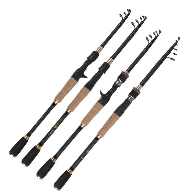 

1.8/2.1/2.4/2.7/3.0 Meter High Hardness Carbon Fiber Fishing Rods Spinning River Lure Sea Fishing Telescopic Pole Ice Fish Rod