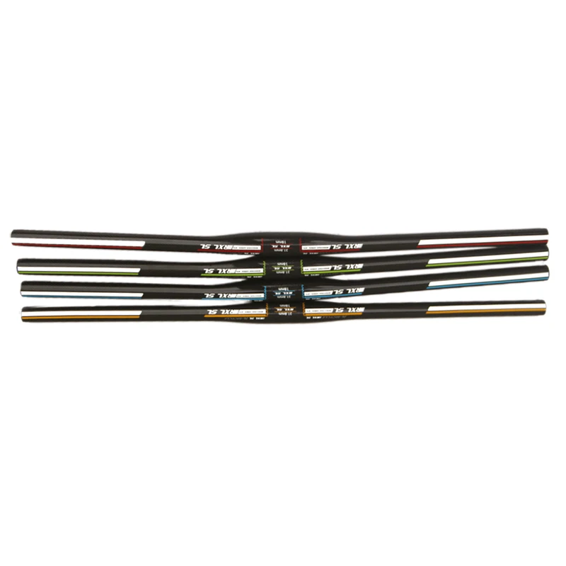 RXL SL Bicycle Carbon MTB Handlebar 601-700mm 3K Glossy RedYellowBlueGreen Bicycle Accessories Horizontal Handlebars (8)