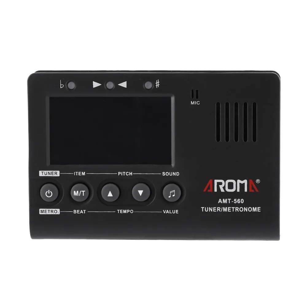 

Aroma AMT-560 Guitar Tuner Electric Tuner Metronome Built-in Mic with Pickup Function for Guitar Chromatic Bass Violin Ukulele