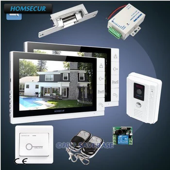 

HOMSECUR 9"TFT LCD Video&Audio Smart Doorbell with 700TVLine Outdoor Unit+One Button Unlock for Home Security 1C2M