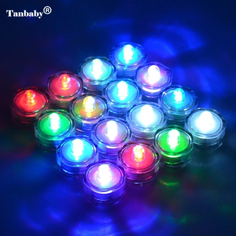 

Tanbaby Waterproof Led Submersible Light 10pcs/lot Wedding LED Candle Sub Tea Light for Decoration Wedding Party Bar Xmas