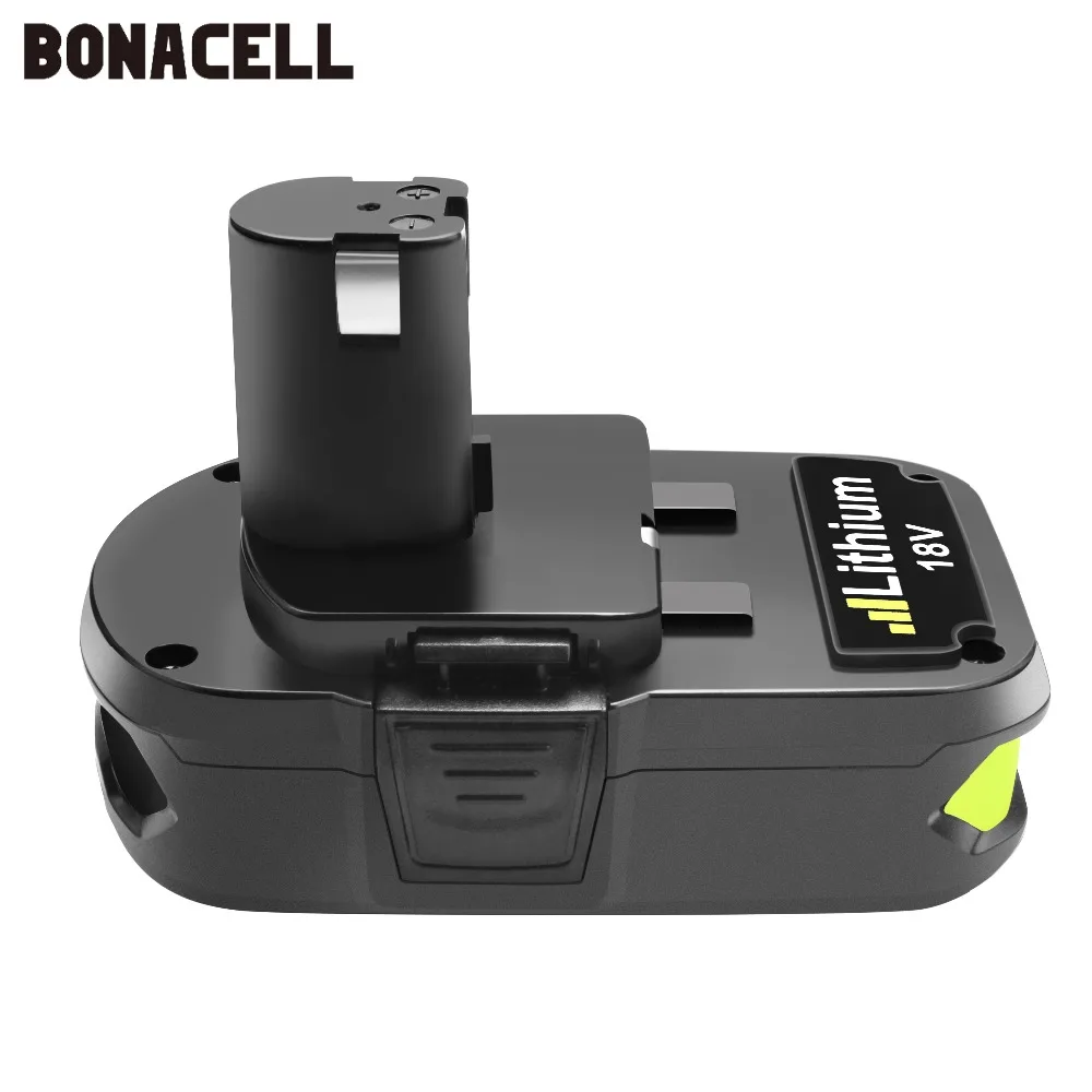 Bonacell 18V 2500 мА/ч, P107 Батарея Замена для Ryobi P104 P105 P102 P103 P107 аккумуляторная литий-ионный аккумулятор Батарея L30