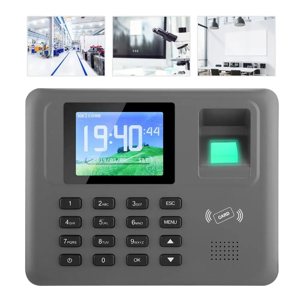 Цветной экран распознавания отпечатков пальцев машина посещаемости времени часы 100-240 В на продажу