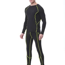 Термобелье мужские комплекты нижнего белья компрессионного белья Мужчины Фитнес Одежда